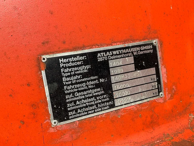 1989 atlas 1404 graaflaadmachine - afbeelding 7 van  21