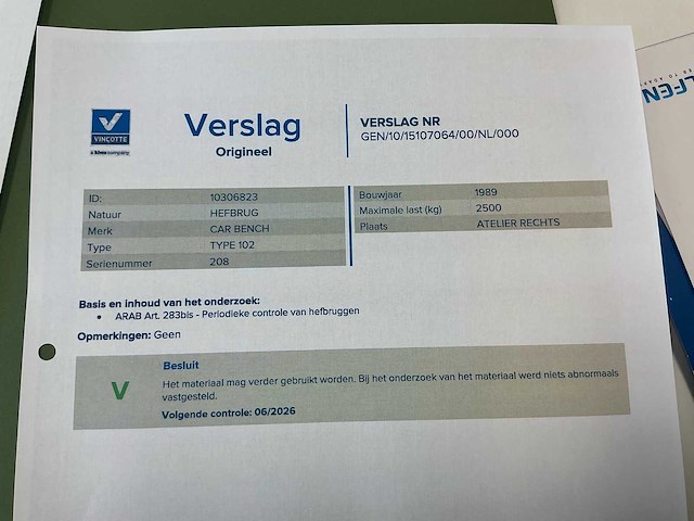 1989 car bench 102 hefbrug - richtbank - afbeelding 3 van  12