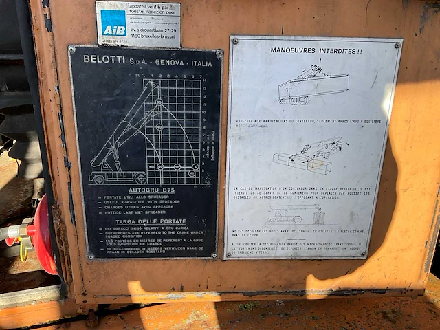1990 autogru b75 reachstacker belotti - afbeelding 17 van  25