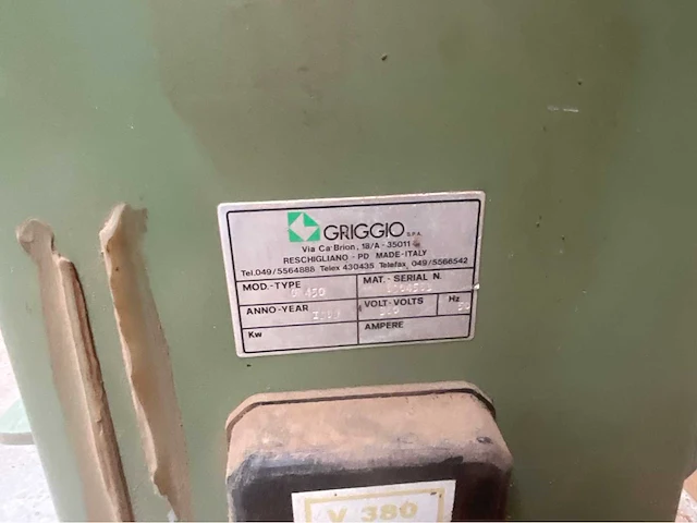 1990 griggio s.p.a g450 ketting mortising machines - afbeelding 3 van  11