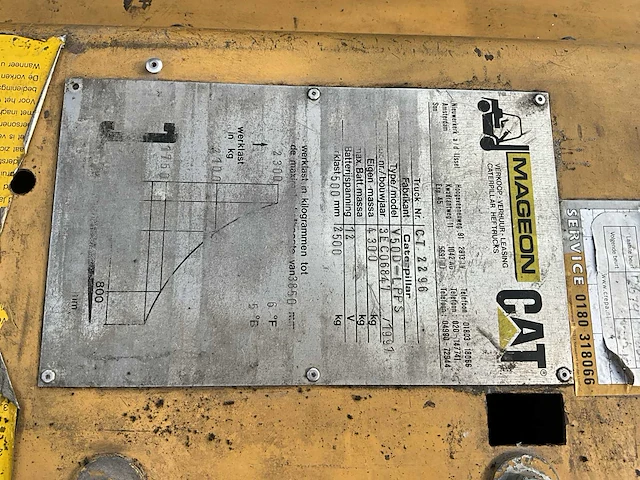 1991 caterpillar v50d-lpps vorkheftruck - afbeelding 4 van  12