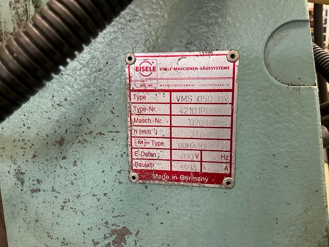1991 eisele vms 350 pv afkortcirkelzaagmachine - afbeelding 9 van  11