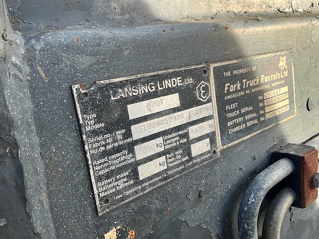 1991 linde h20t vorkheftruck - afbeelding 11 van  25