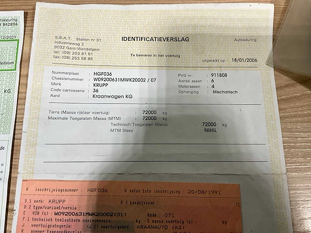 1991 telescoopkraan krupp k200 - afbeelding 40 van  47