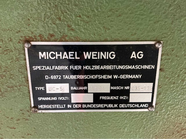 1991 weinig unicontrol 5 raamproductiemachine (hout) - afbeelding 4 van  12