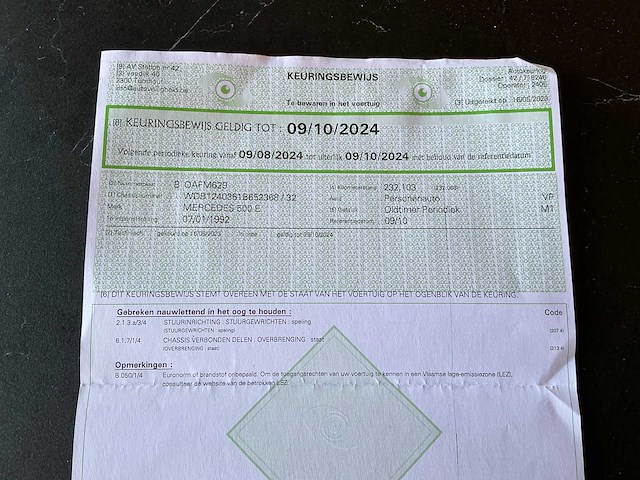 1992 mercedes-benz 500 e w124.036 oldtimer - afbeelding 29 van  36