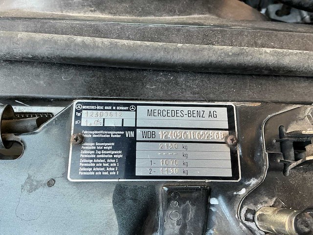 1992 mercedes-benz 500 e w124.036 oldtimer - afbeelding 33 van  36