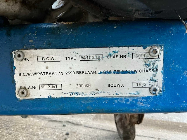 1993 bcw v410206 aanhangwagen - afbeelding 10 van  19