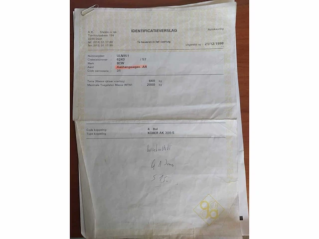 1993 bcw v4/10/20/g kip aanhangwagen - afbeelding 13 van  21