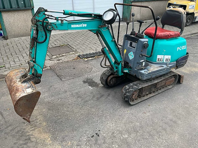 1993 komatsu pc02 minigraafmachine - afbeelding 2 van  16