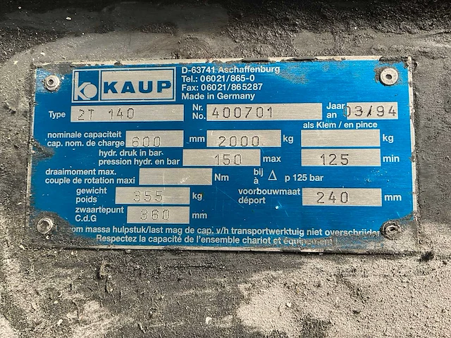 1993 toyota fbm25 vorkheftruck - afbeelding 13 van  21