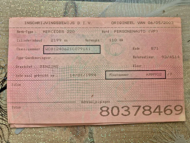1994 mercedes 220 oldtimer - afbeelding 15 van  26