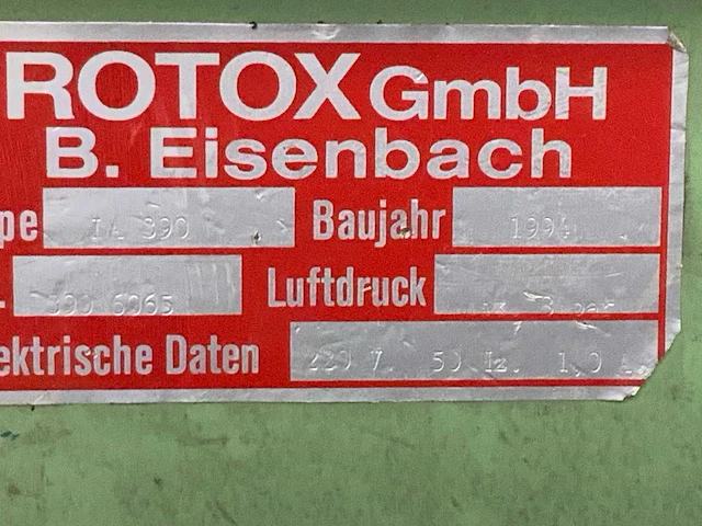 1994 rotox ia 390 automatische stoffen snij- en afboordmachine - afbeelding 15 van  17