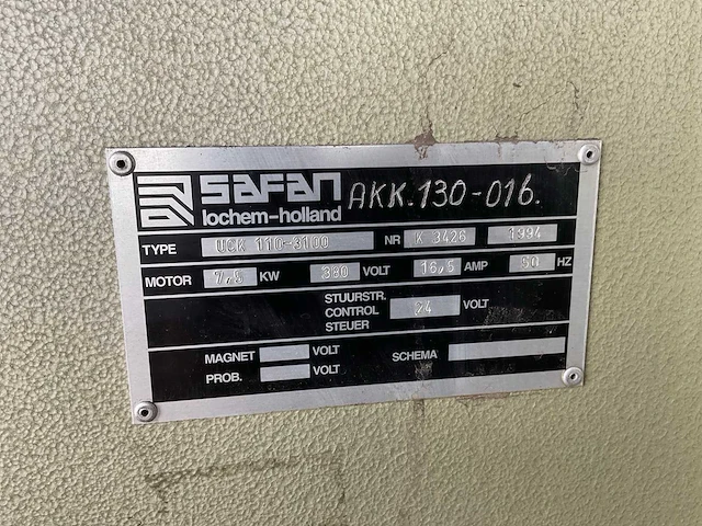 1994 safan uck110-3100 buigmachine - afbeelding 13 van  16