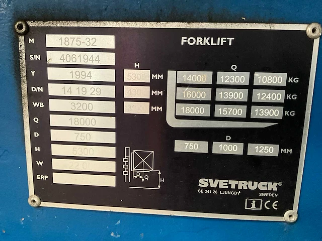 1994 svetruck 187532 vorkheftruck - afbeelding 20 van  27