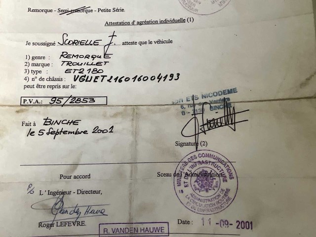 1994 trouillet kipper aanhangwagen met container - gereviseerd et2180 - afbeelding 24 van  39