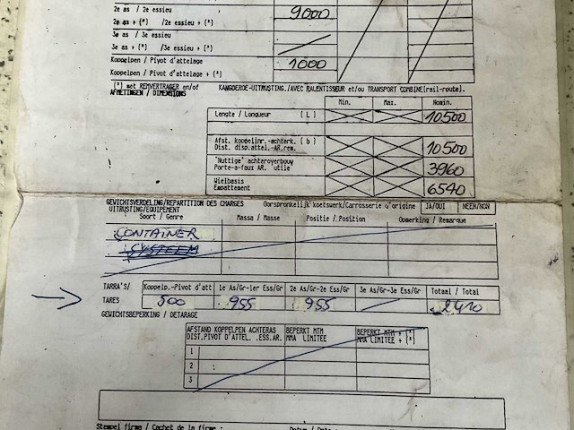 1994 trouillet kipper aanhangwagen met container - gereviseerd et2180 - afbeelding 27 van  39