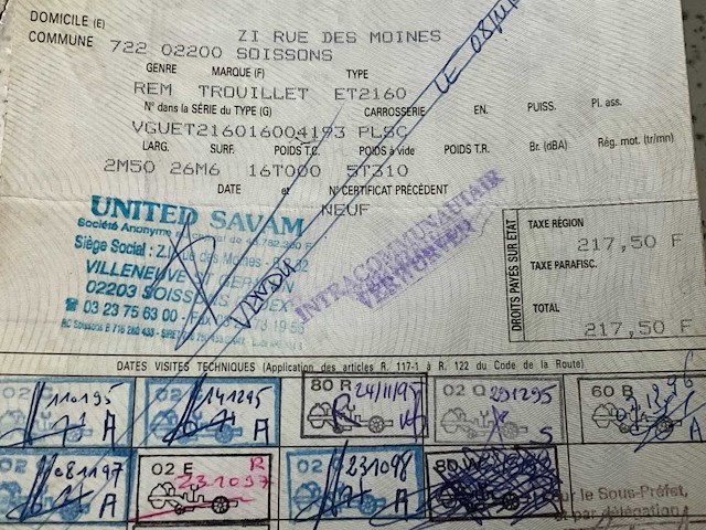 1994 trouillet kipper aanhangwagen met container - gereviseerd et2180 - afbeelding 28 van  39