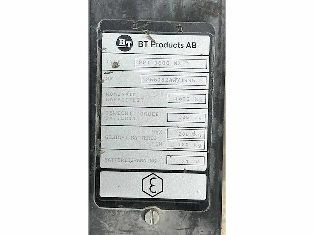 1995 bt ppt 1600 mx elektrische palletwagen - afbeelding 11 van  13