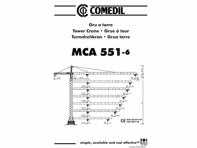 1995 comedil mca 551 torenkraan - afbeelding 13 van  23
