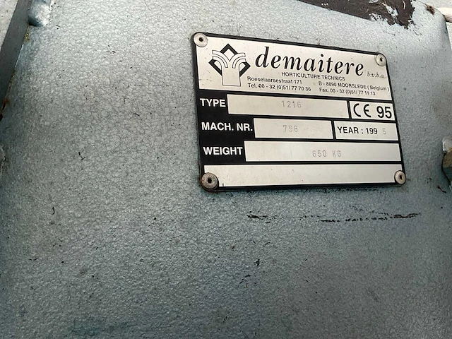 1995 demtec 1216 oppotmachine - afbeelding 9 van  9