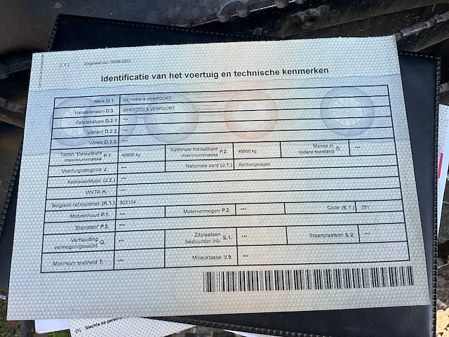 1995 gheyssens & verpoort r4020a dieplader / oplegger - afbeelding 27 van  35