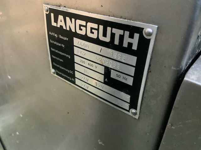 1995 langguth 4600 doppen- en etiketten machine - afbeelding 13 van  18