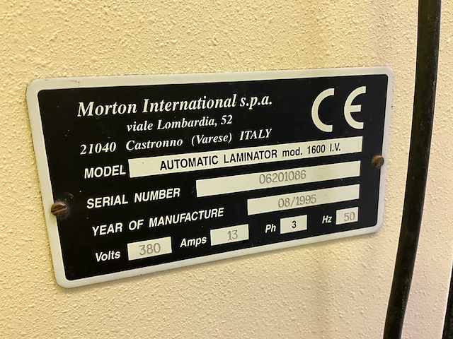 1995 norton automatic laminator mod 1600 i.v. lamineer machine - afbeelding 4 van  12