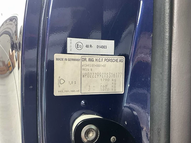 1996 porsche 993 carrera 4s - afbeelding 44 van  69