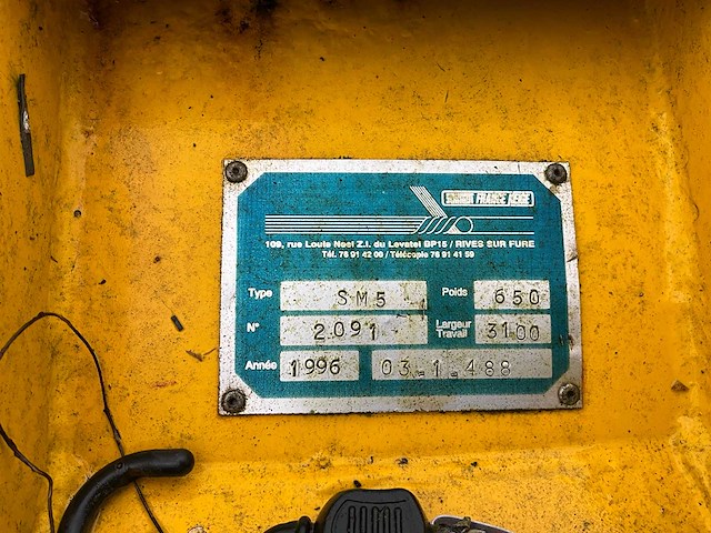 1996 schmidt frankrijk neige sm5 sneeuwploeg - afbeelding 9 van  17