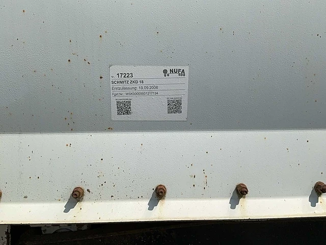 1996 schmitz zkd 18 tri-tipper aluminium oplegger - afbeelding 25 van  25