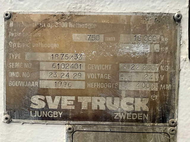 1996 svetruck 187533 vorkheftruck - afbeelding 18 van  25