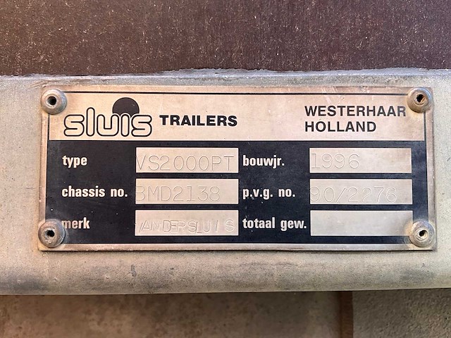 1996 van der sluis vs2000pt paarden aanhangwagen - afbeelding 11 van  20