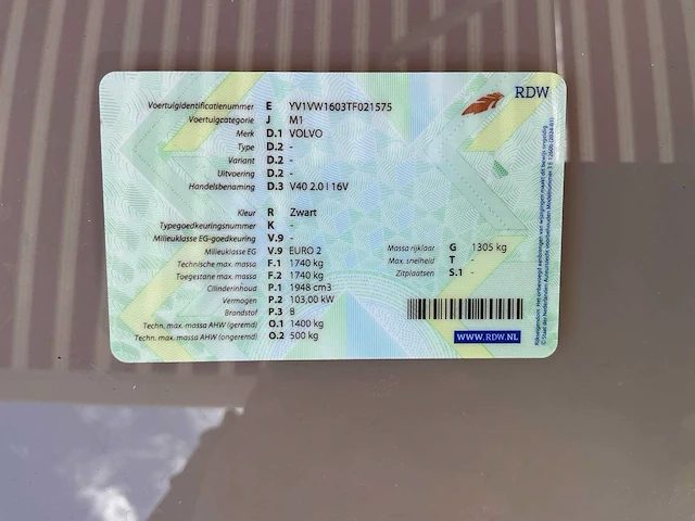 1996 volvo v40 personenauto - afbeelding 40 van  46
