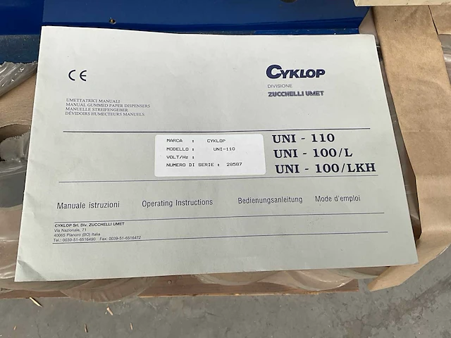 1997 cyklop uni-110 papier kleefband machine - afbeelding 6 van  7