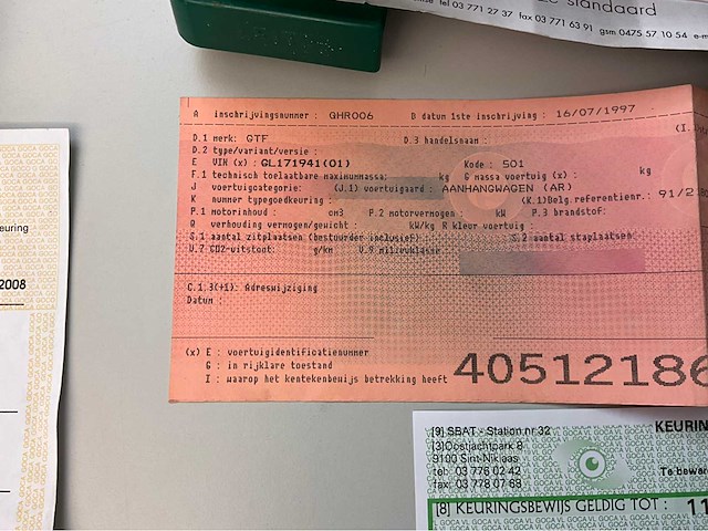 1997 gtf b2/2000 aanhangwagen - afbeelding 3 van  14