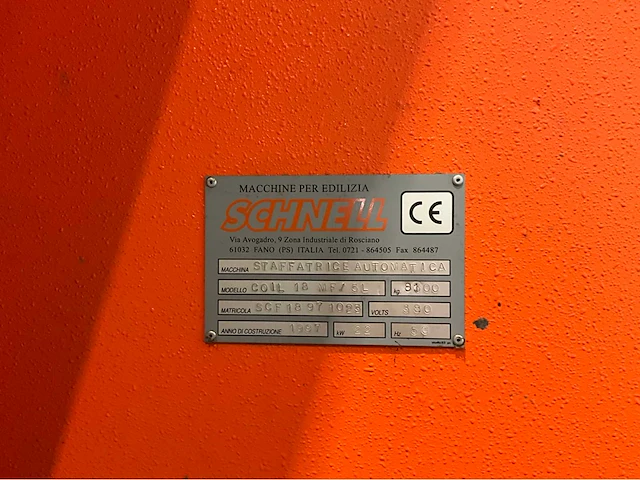 1997 schnell coil 18 be/mf - beugelautomaat - afbeelding 11 van  25