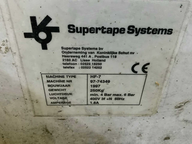1997 supertape systems hf-7 dozen sluitmachine - afbeelding 2 van  10