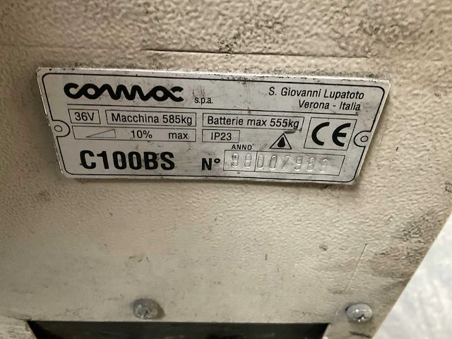 1998 comac c100bs zelfrijdende veegmachine - afbeelding 5 van  13