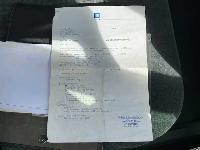 1998 gmc jimmy lpg +benzine lichte vracht - afbeelding 44 van  55
