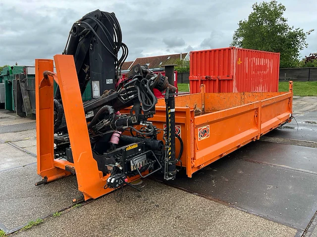 1998 hiab 071aw plateaucontainer met laadkraan - afbeelding 1 van  29