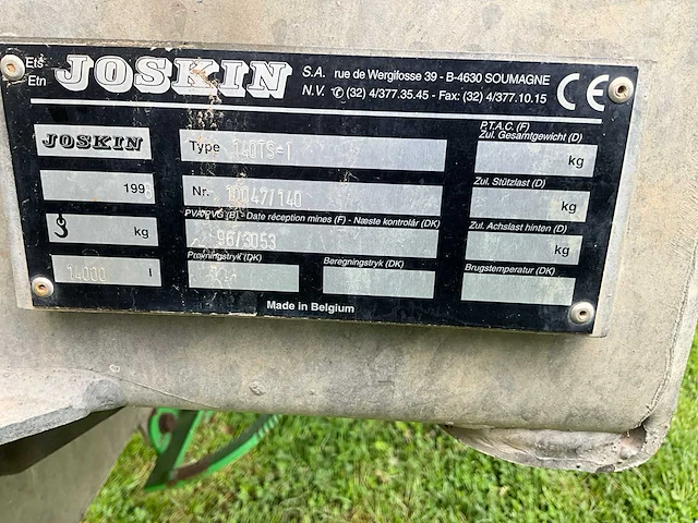 1998 joskin 140ts-i mesttank - afbeelding 8 van  16