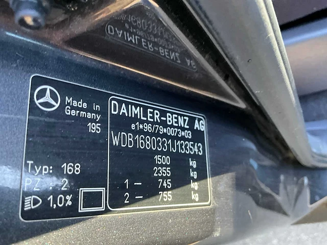 1998 mercedes-benz a160 - afbeelding 25 van  42