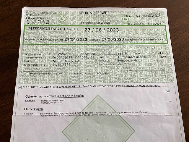 1998 mercedes-benz a160 - afbeelding 36 van  42
