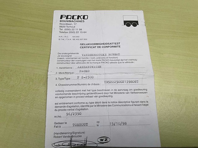 1998 packo p2-2500 - afbeelding 6 van  14