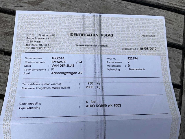 1998 sluis mb1700bt paardentrailer - afbeelding 25 van  33