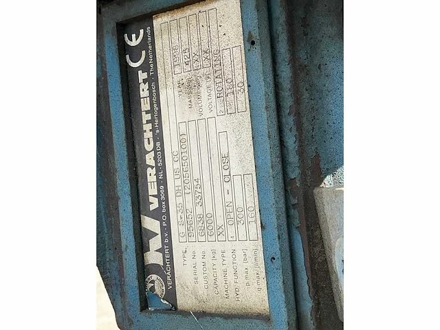 1998 verachtert can-40 / sh-25-dh tweeschalengrijper met hydraulische draaiknop - afbeelding 9 van  11