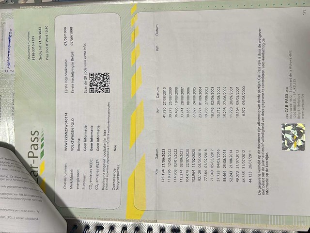 1998 volkswagen polo 6n personenauto - afbeelding 22 van  29