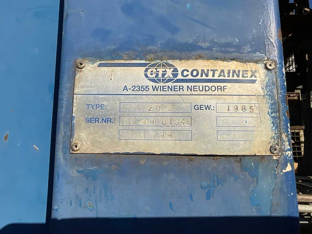 1999 ctx containex 20b werfunit - afbeelding 4 van  9