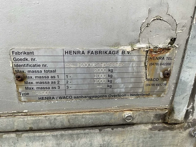 1999 henra ta2000 aanhangwagen - afbeelding 4 van  13